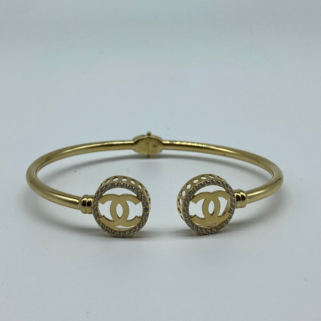 Ladies 10K Gold CZ Bangles