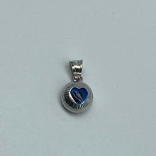 Load image into Gallery viewer, 10K White Gold Blue Eyed Heart Evil Eye Pendant
