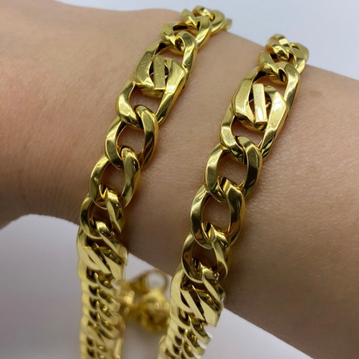 NEW 14K Gold Italian Fancy Link Chain