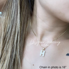 Load image into Gallery viewer, 10K Gold Block Letter Initial Necklace
