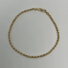 Load image into Gallery viewer, 10K Gold 2.5 mm Rope Bracelet
