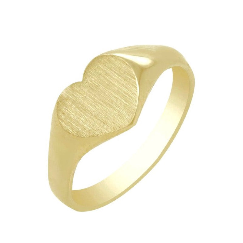 Baby/Kids 10K Gold Heart Signet Ring