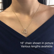 Load image into Gallery viewer, 14K Gold Diamond Heart Necklace
