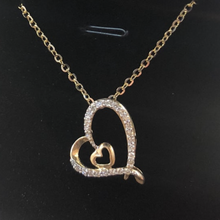 Load image into Gallery viewer, 14K Gold Diamond Heart Necklace
