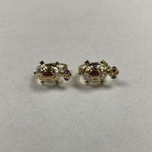 Load image into Gallery viewer, 14K Yellow Gold Turtle Huggie Earrings
