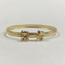 Load image into Gallery viewer, Baby/Toddler 10K Gold Adjustable Teddy Bear Bangle
