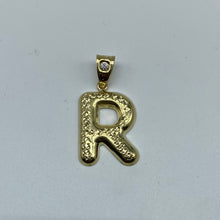 Load image into Gallery viewer, 10K Gold Diamond Cut Initial Pendants
