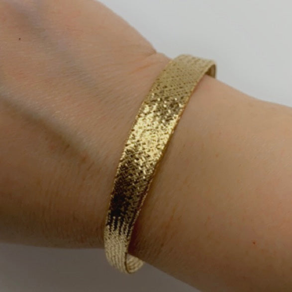 Ladies 10k Gold Mesh Bangle