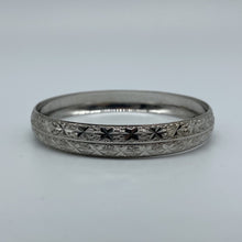 Load image into Gallery viewer, NEW 10K White Gold Solid Diamond Cut Bangle
