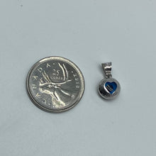 Load image into Gallery viewer, 10K White Gold Blue Eyed Heart Evil Eye Pendant
