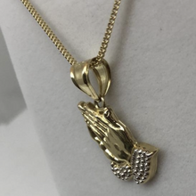 Load image into Gallery viewer, 10K Gold Praying Hands Necklace
