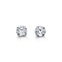 Load image into Gallery viewer, Special Edition 14K Gold 7 mm Round CZ Stud Earrings
