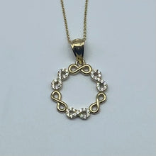 Load image into Gallery viewer, 10K Gold Cubic Zirconia Circular Infinity Necklace
