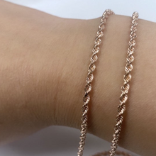 Load image into Gallery viewer, 10K Rose Gold 2.5 mm Rope Chain
