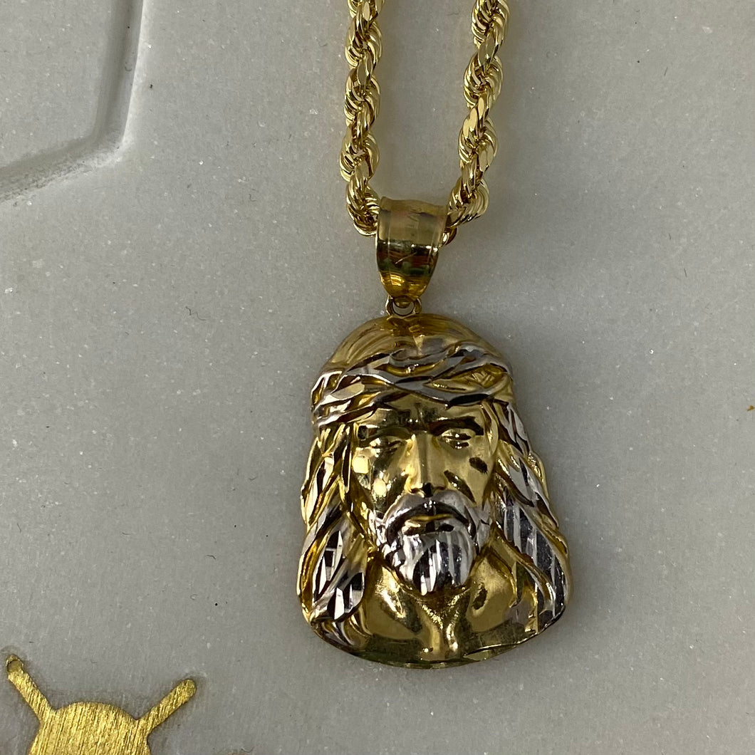 10K Gold Jesus Chain Set