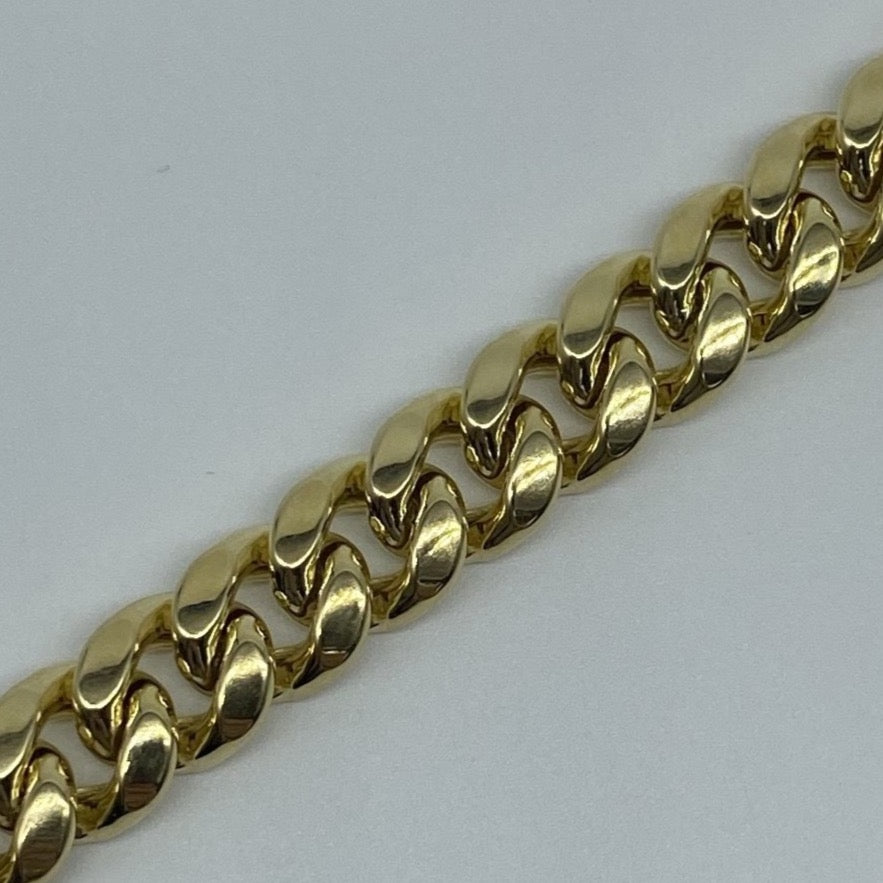 Mens 10K Gold 11.2 mm Miami Cuban Link Bracelet