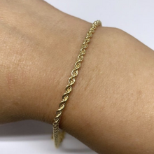 Load image into Gallery viewer, 10K Gold 2.5 mm Rope Bracelet
